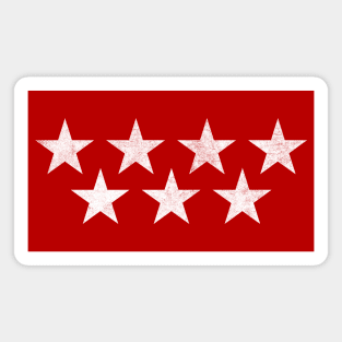 Comunidad de Madrid // Vintage Look Faded Flag Design Magnet